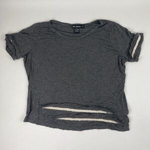 Miss Chievous Tshirt Girls Large Gray Ruffled